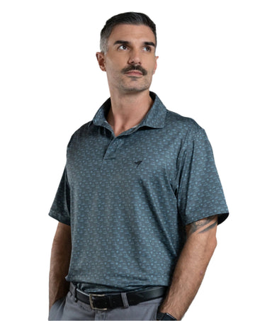 Print Polo - Boat - Blue