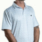 Print Polo - Boat - White and Blue