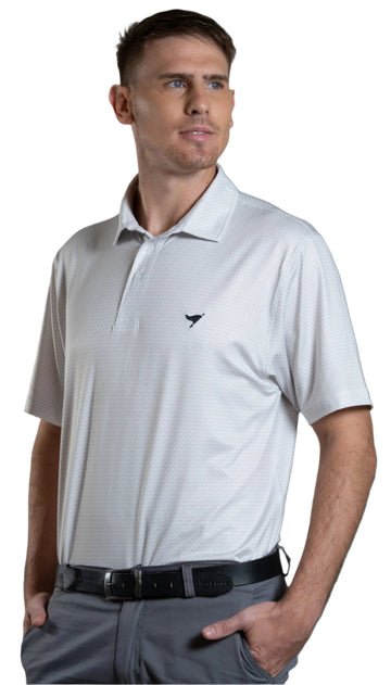 Print Polo - Fish - Grey