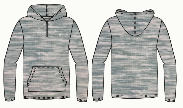 Quarter Zip - Smoke Blue