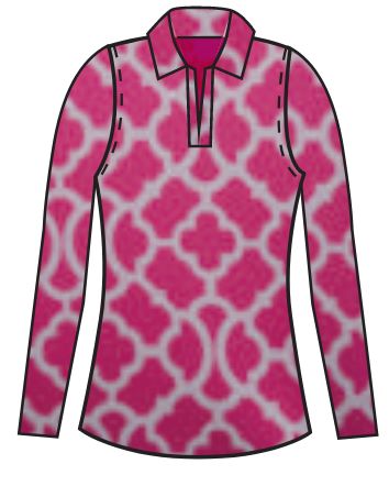 Polo Collar Long Sleeve - Madison - Vanessa Pink