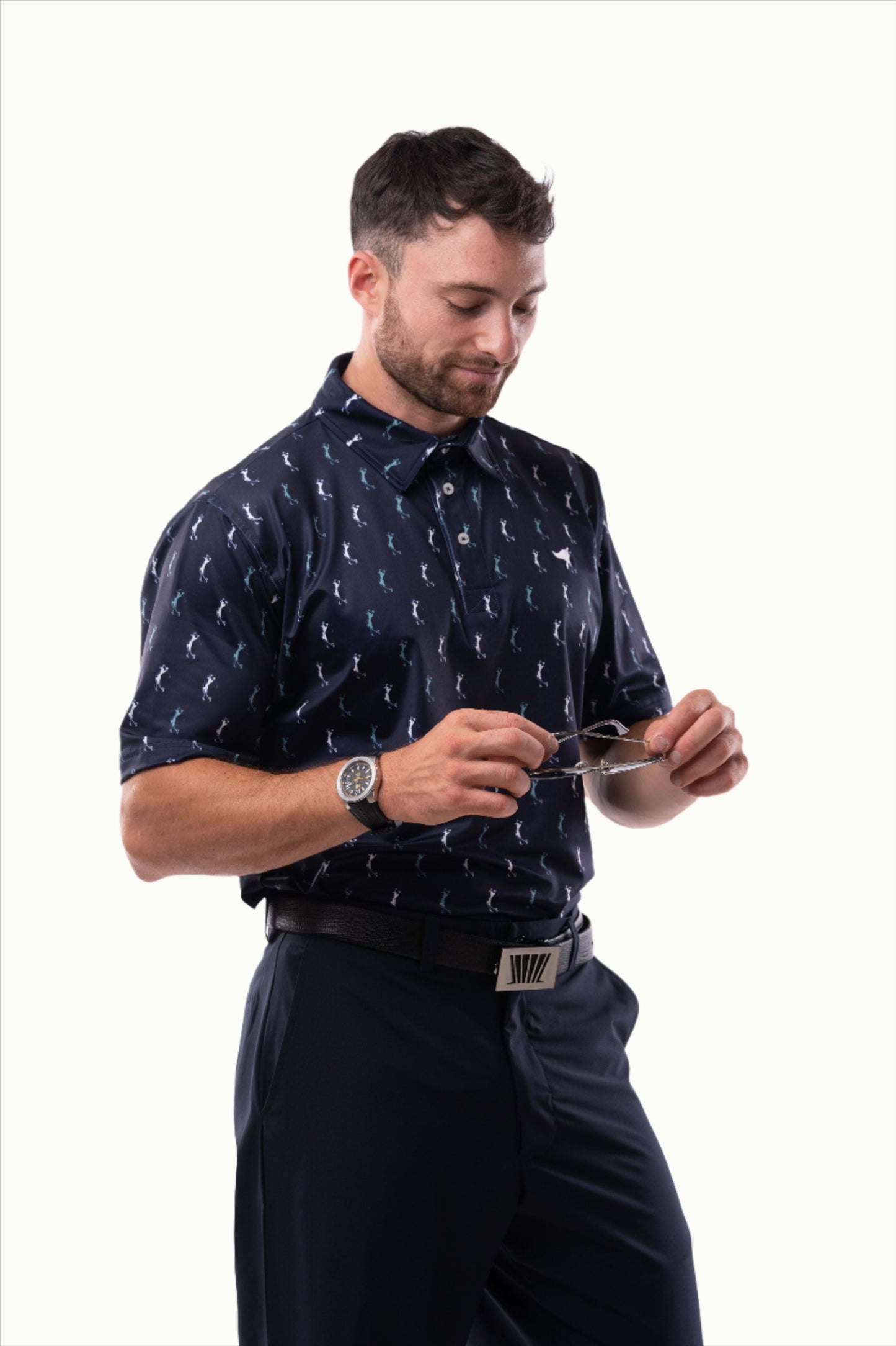 Polos Prints - Manny - Blue