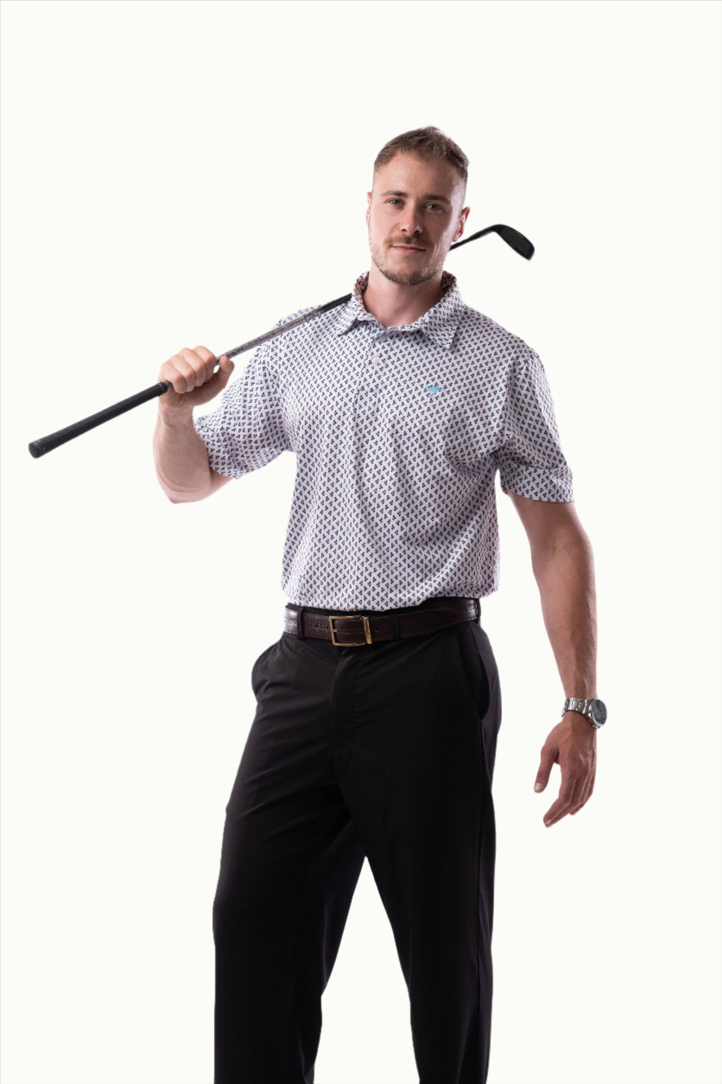 Jacquard Polos - Reece - Green