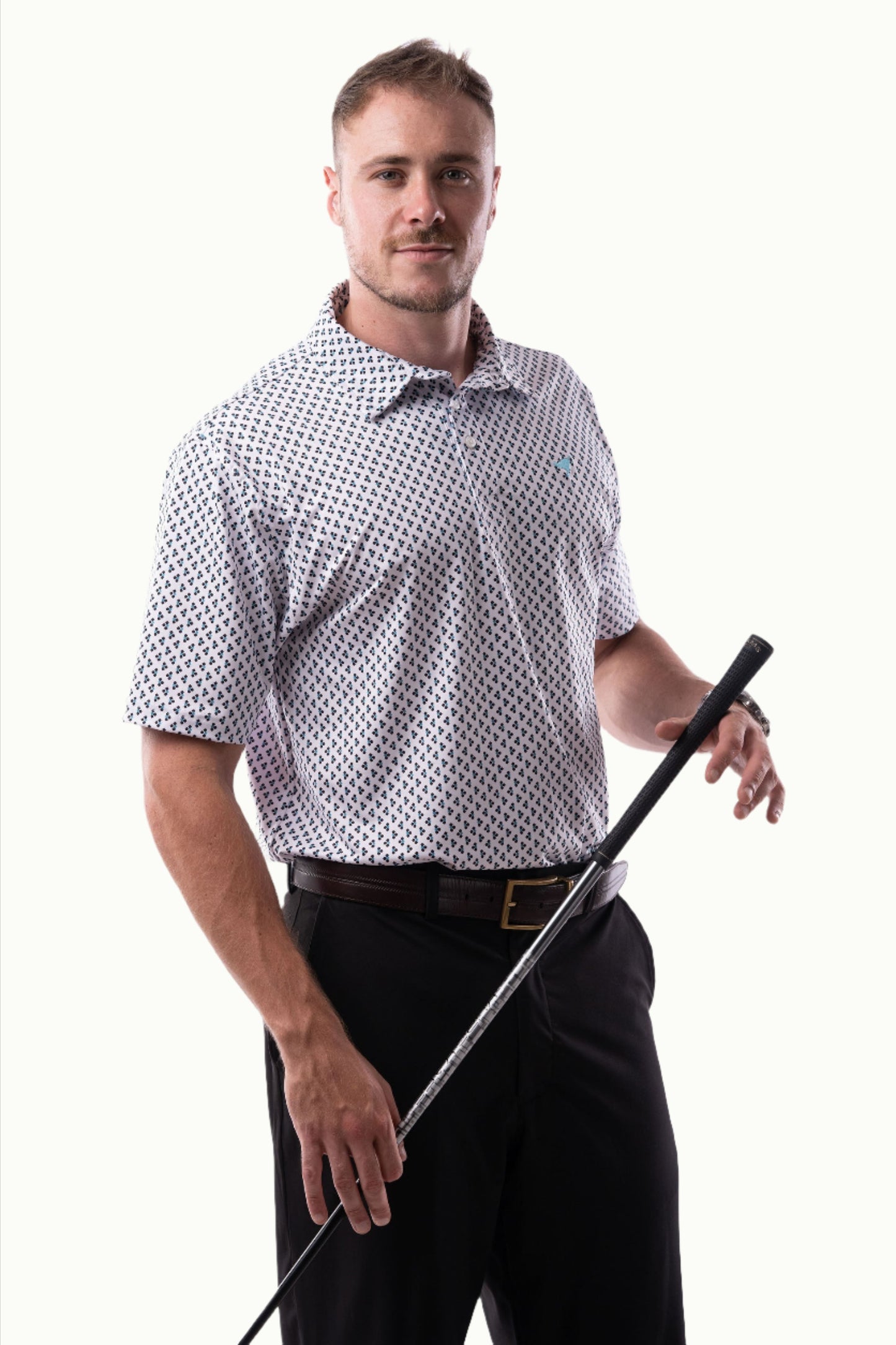 Jacquard Polos - Reece - Green
