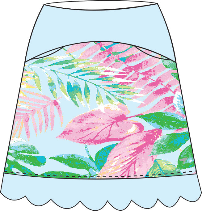 Ruffle Bottom Skort - Nevada - Maddie Light Blue