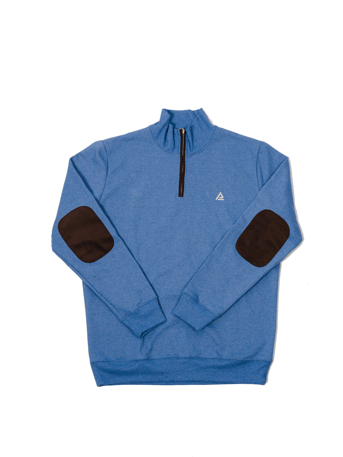 QUARTER ZIPPER WITH ELBOW PATCH Bluish