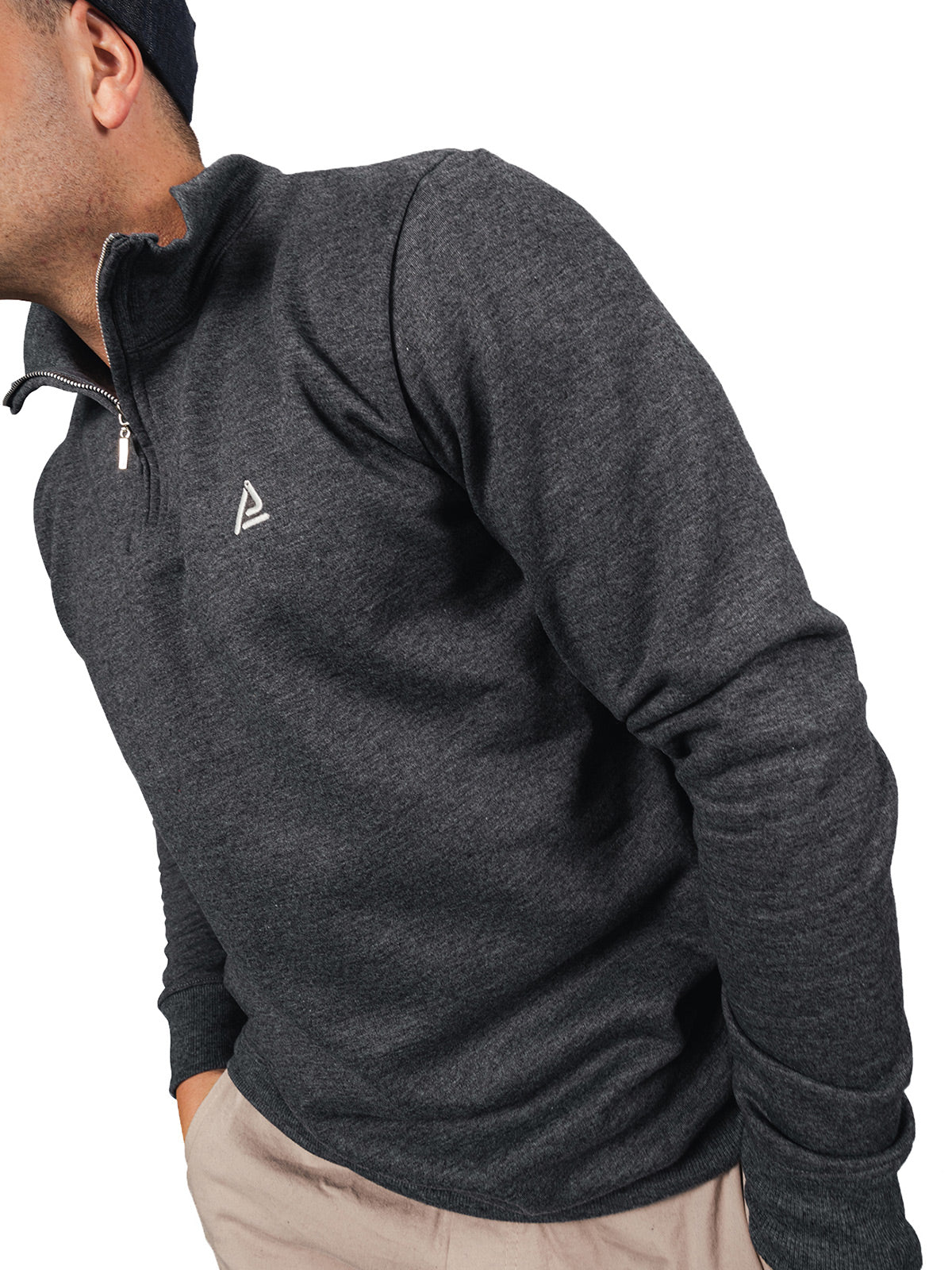 Quarter Zipper Black