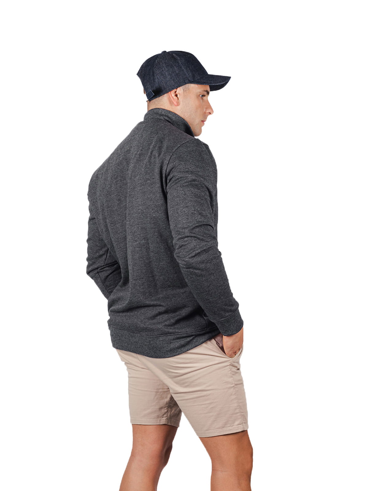 Quarter Zipper Black