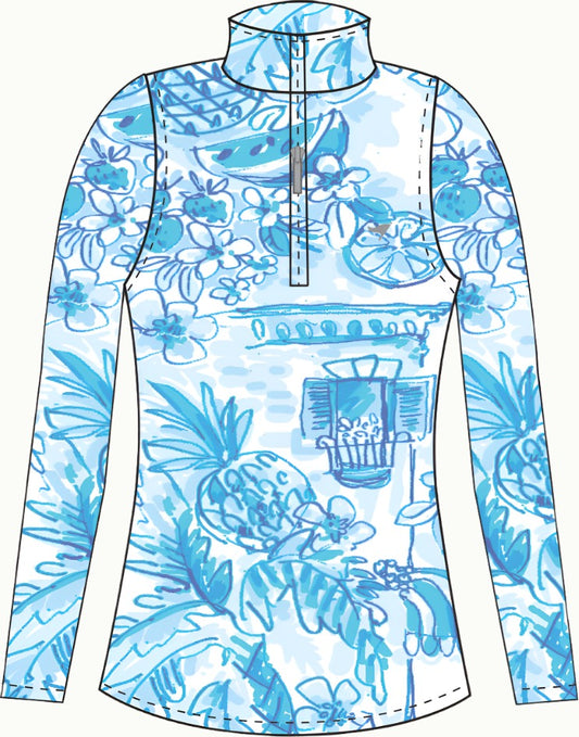 Print Zipper - Arizona - Sophie Light Blue