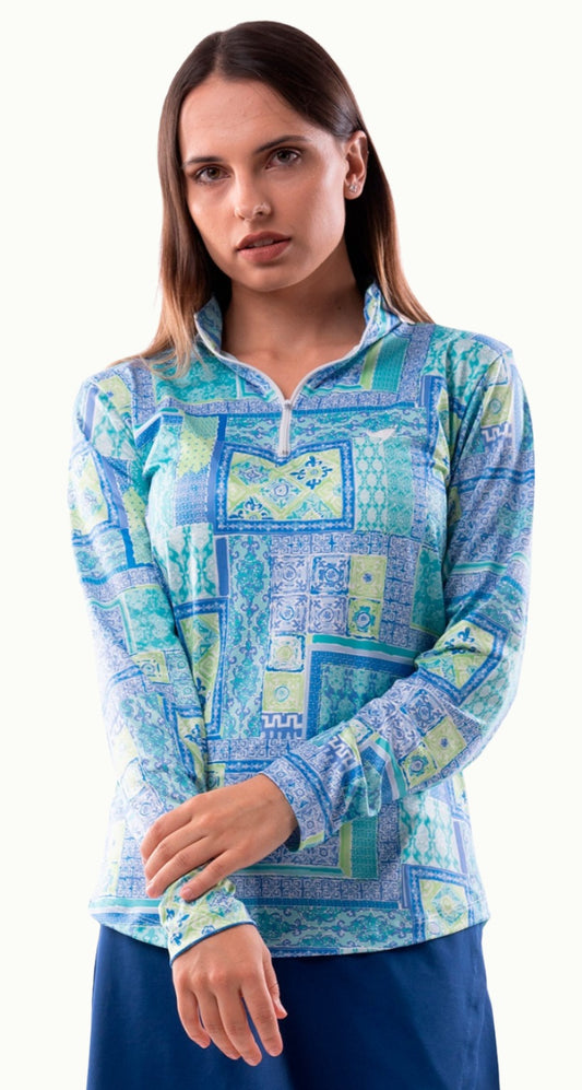 Print Zipper - Arizona - Kate Light Blue