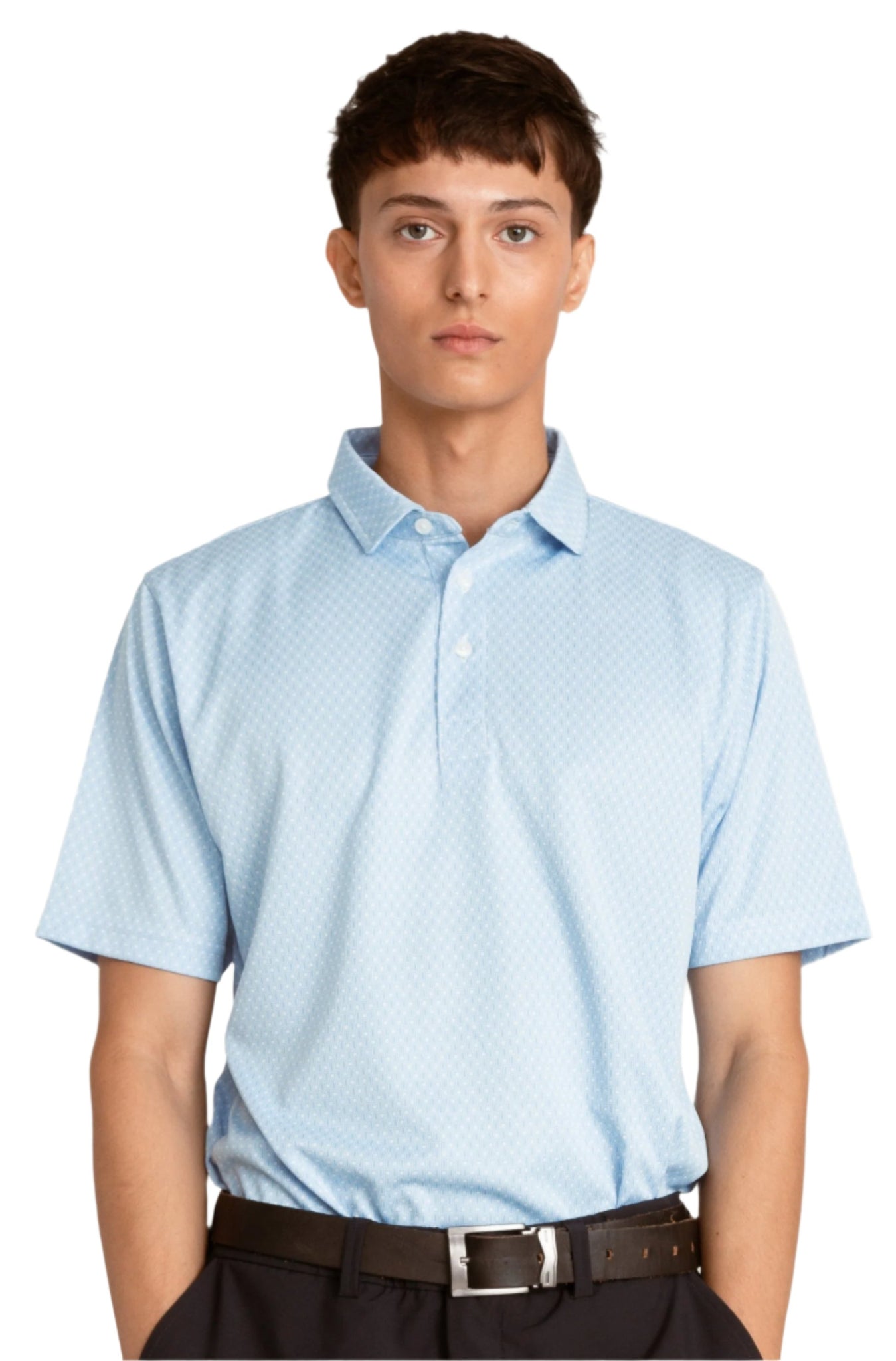 Knit Jacquard Polo - Labyrinth