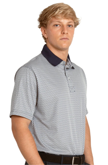 Knit Jacquard Polo - Chain