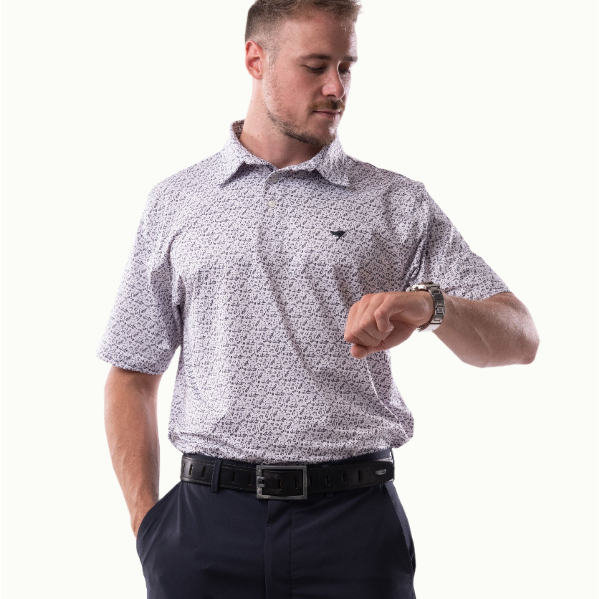 Polos Prints - Timothy - White