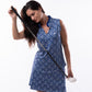Straight Print Skort - Atlanta - Vanessa Blue