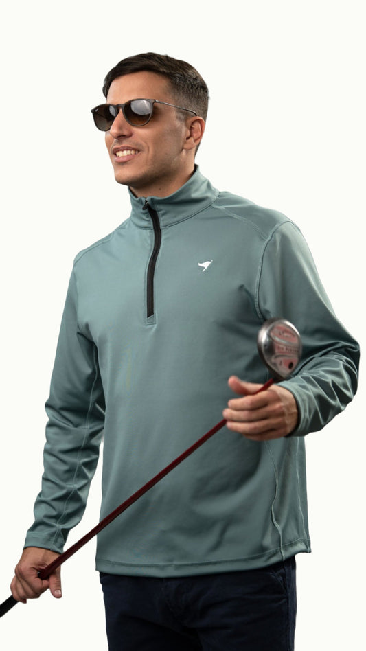 Quarter Zip - Oil Blue
