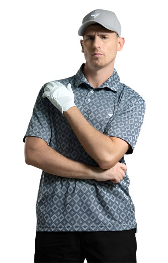 Knit Jacquard Polo - Maze