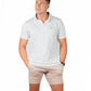 American Fit - Striped-polo-white