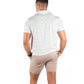 American Fit - Striped-polo-white