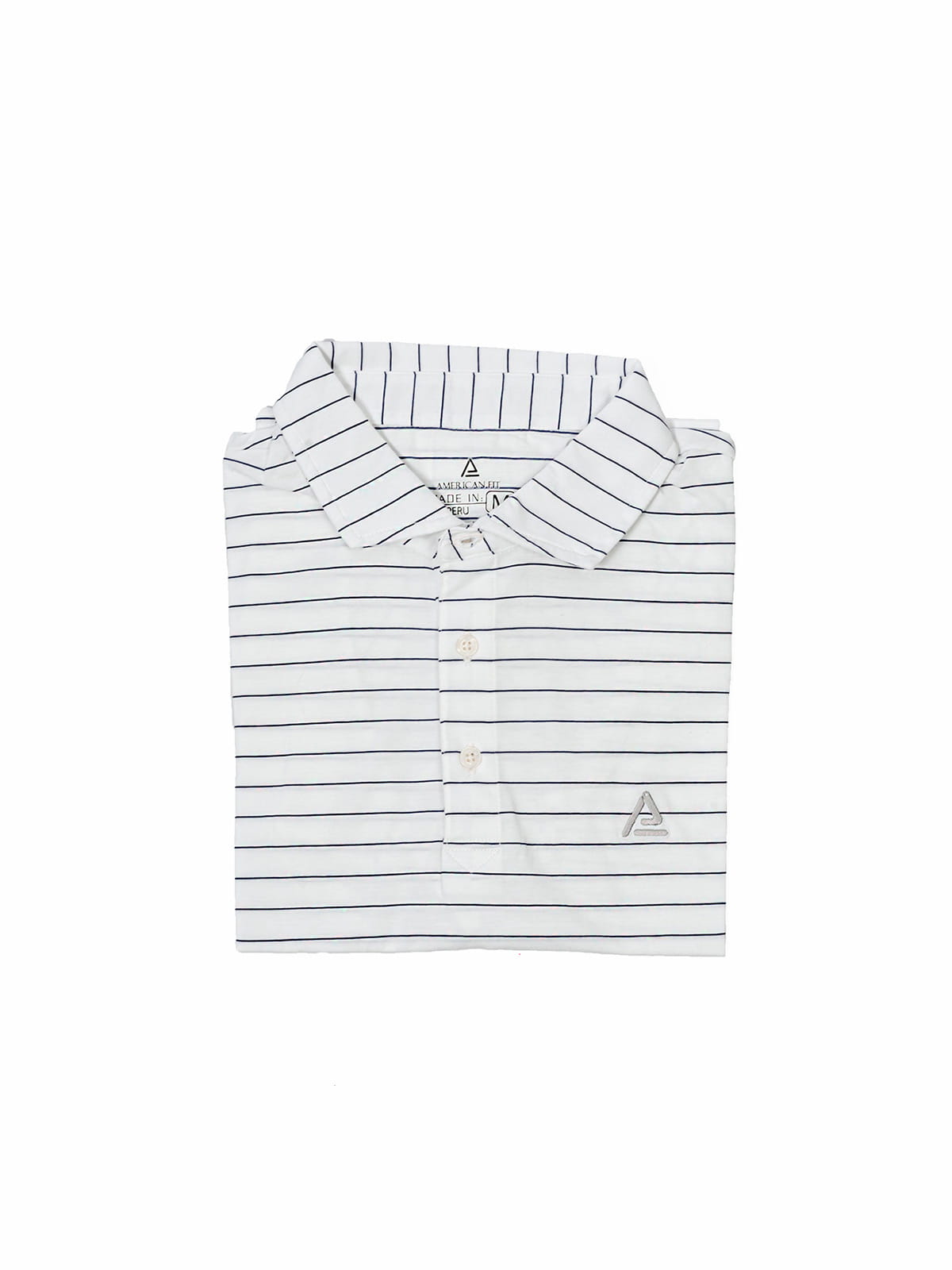 American Fit - Striped-polo-white