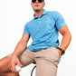 American Fit - Striped-polo-light-blue