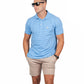 American Fit - Striped-polo-light-blue