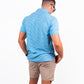 American Fit - Striped-polo-light-blue