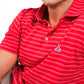 American Fit - Striped-polo-red