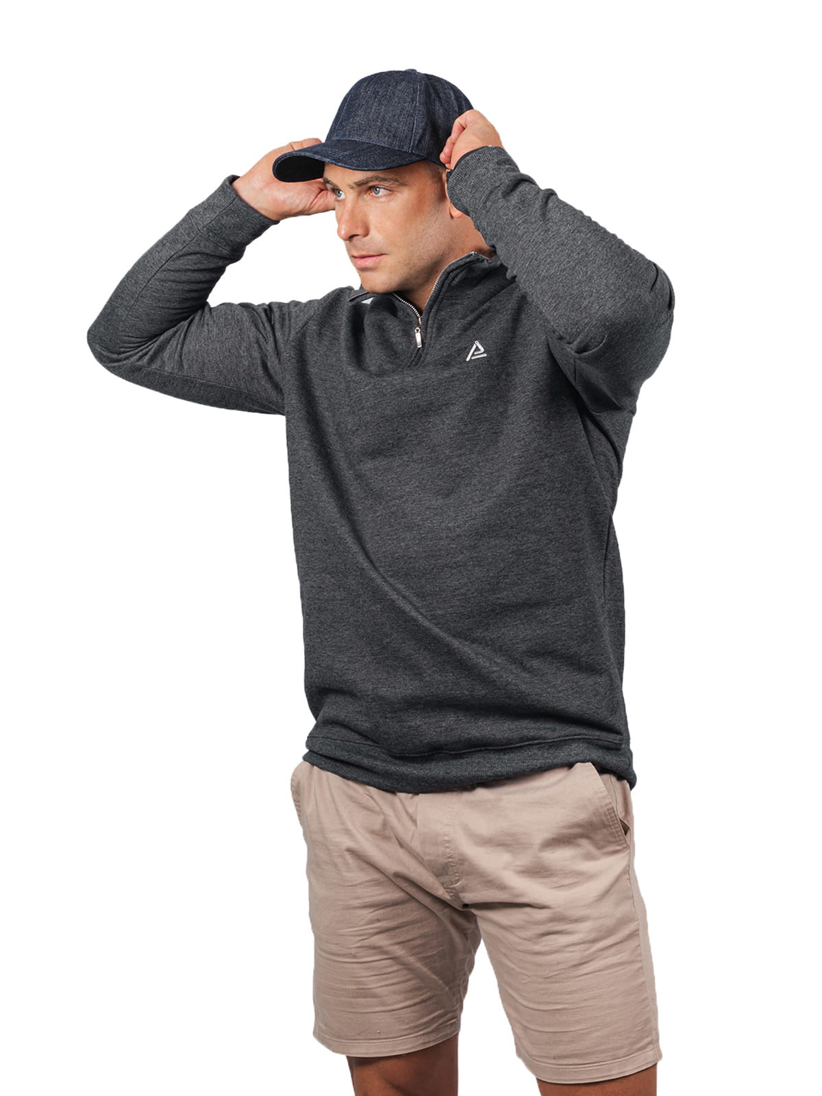 Quarter Zipper Black